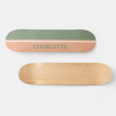 Grün und Blütenrosa Skateboard (Horizontal)