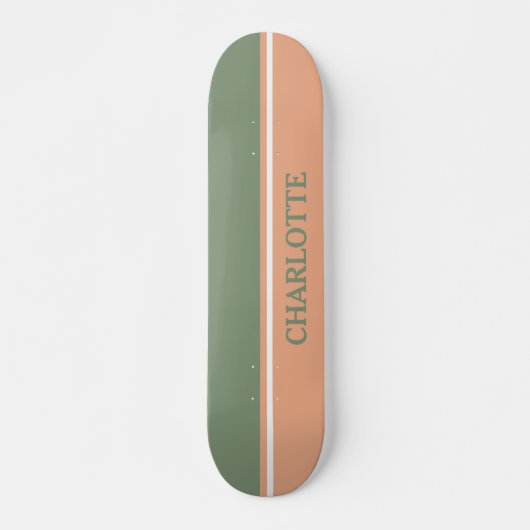 Grün und Blütenrosa Skateboard (Vorne)