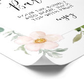 Grün- und Blütenzeichen Brautparty Mimosa Bar Poster (Ecke)