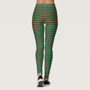 grün und braun gestreift leggings