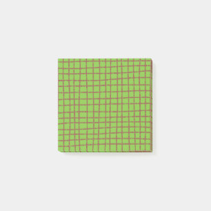 Grün und Braun Karo Muster Stilvoll Post-it Klebezettel