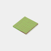 Grün und Braun Karo Muster Stilvoll Post-it Klebezettel (angewinkelt)