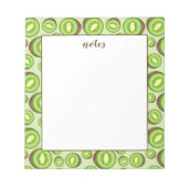 Grün- und Brauntöne-Muster mit benutzerdefiniertem Notizblock (Vorderseite)