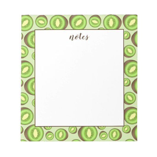 Grün- und Brauntöne-Muster mit benutzerdefiniertem Notizblock (Vorderseite)