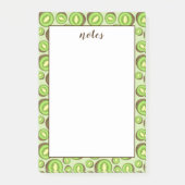 Grün- und Brauntöne-Muster mit benutzerdefiniertem Post-it Klebezettel (Vorderseite)