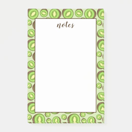 Grün- und Brauntöne-Muster mit benutzerdefiniertem Post-it Klebezettel (Vorderseite)