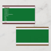 Grün und Brown Visitenkarte (Vorne/Hinten)