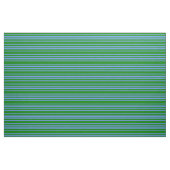 Grün- und Cornblumenmuster Blaue Streifen Stoff (Fat Quarter (45,7 x 55,9 cm))