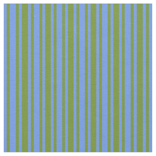 Grün- und Cornflower Blauer Streifen Stoff (Nahaufnahme)