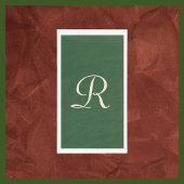 Grün und Creme Mit Monogramm Minimalistisch Serviette