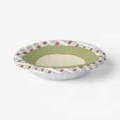 Grün und Creme Pappteller (Gewinkelt)