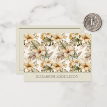 Grün und Creme tropische Flora