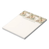 Grün und Creme tropische Flora Notizblock (Rotiert)