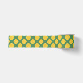 Grün und cremefarbene Polka-Punkte Ripsband (Vorderseite)
