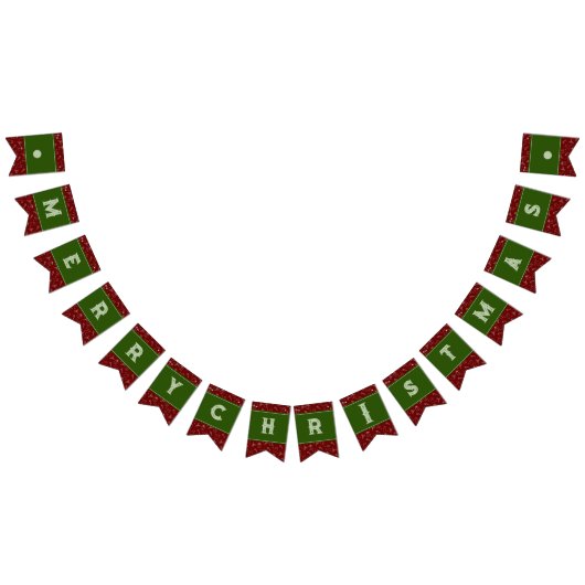 Grün und dunkel Rot frohe Weihnachtsmarken Fahnen Wimpelkette (Alle)