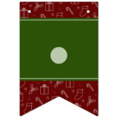 Grün und dunkel Rot frohe Weihnachtsmarken Fahnen Wimpelkette (Erste Fahne)