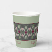 Grün und Dunkelgrau Pappbecher (Rechts)