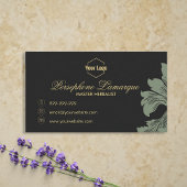 Grün- und Dunkelgrau-Visitenkarte Visitenkarte