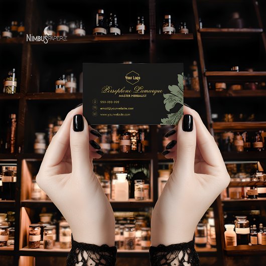 Grün- und Dunkelgrau-Visitenkarte Visitenkarte