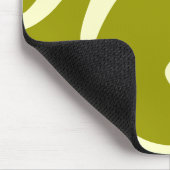 Grün und Elfenbeinentwurf mousepad (Ecke)