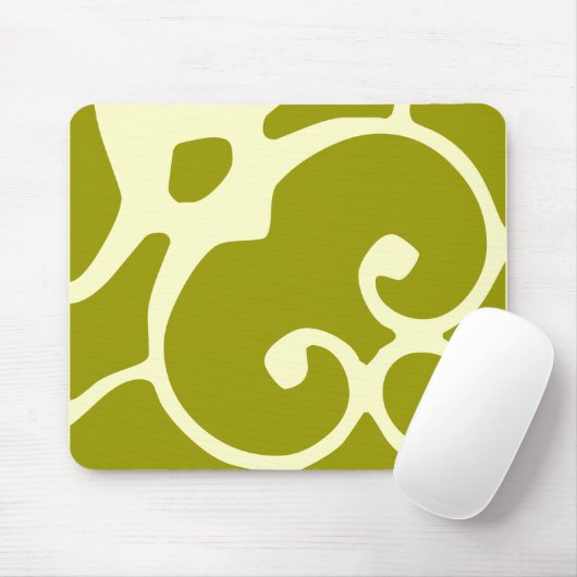Grün und Elfenbeinentwurf mousepad (Mit Mouse)