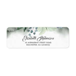 Grün und Eukalyptus-Aquarell-Hochzeit