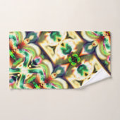 Grün und farbig mit grobem Glas-Stil Badhandtuch Set (Handtuch)