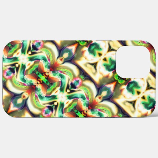 Grün und farbig mit grobem Glas-Stil Case-Mate iPhone Hülle (Rückseite (Horizontal))