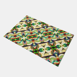 Grün und farbig mit grobem Glas-Stil Fußmatte