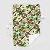 Grün und farbig mit grobem Glas-Stil Golfhandtuch (Insitu)