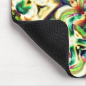 Grün und farbig mit grobem Glas-Stil Mousepad (Ecke)