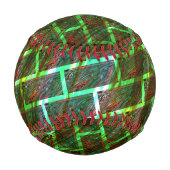 Grün und gefärbt, Kratzer und Wandeffekt Baseball (Rückseite)