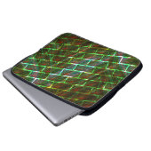 Grün und gefärbt, Kratzer und Wandeffekt Laptopschutzhülle (Vorne Knopf)