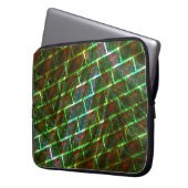Grün und gefärbt, Kratzer und Wandeffekt Laptopschutzhülle (Vorderseite Links)