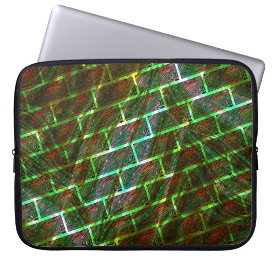 Grün und gefärbt, Kratzer und Wandeffekt Laptopschutzhülle (Vorderseite)