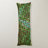 Grün und gefärbt, Kratzer und Wandeffekt Seitenschläferkissen (Rückseite (Vertikal))