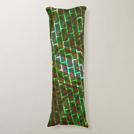 Grün und gefärbt, Kratzer und Wandeffekt Seitenschläferkissen (Vorderseite Vertikal)