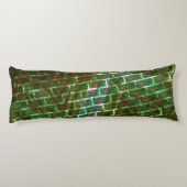 Grün und gefärbt, Kratzer und Wandeffekt Seitenschläferkissen (Rückseite)