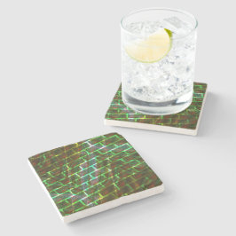 Grün und gefärbt, Kratzer und Wandeffekt Steinuntersetzer