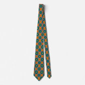 Grün und Gelb Abstrakte Neck Tie Krawatte (Vorderseite)