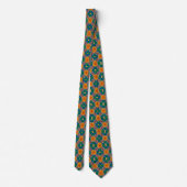 Grün und Gelb Abstrakte Neck Tie Krawatte (Rückseite)