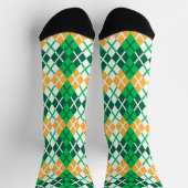 Grün und Gelb Argyle  Socken (Oben)
