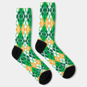 Grün und Gelb Argyle  Socken (Rechts)