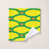 Grün und Gelb Badhandtuch Set (Waschlappen)