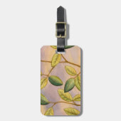 Grün und Gelb Blätter im Hintergrund Gepäckanhänger (Vorderseite vertikal)