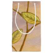 Grün und Gelb Blätter im Hintergrund Kleine Geschenktüte (Vorderseite)