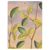 Grün und Gelb Blätter im Hintergrund Klemmbrett (Rückseite)