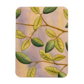 Grün und Gelb Blätter im Hintergrund Magnet (Vertikal)