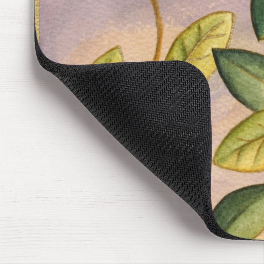 Grün und Gelb Blätter im Hintergrund Mousepad (Ecke)