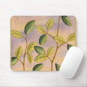 Grün und Gelb Blätter im Hintergrund Mousepad (Mit Mouse)